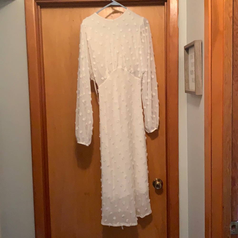 White dress! Purchased for shower!
